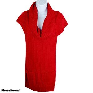 Hera   Large Red sweater dress   acrylic,metallic
